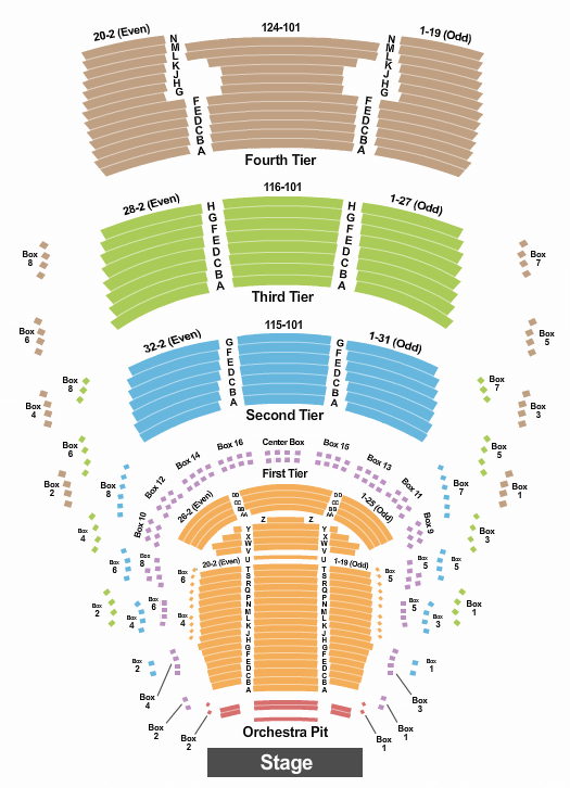 Arsht Center Book of Mormon Seating Chart